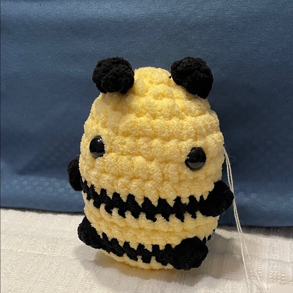 Handmade Crocheted Bee Plushie - Picture 5 of 5